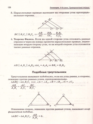 Геометрия 9 класс. Тренировочная тетрадь