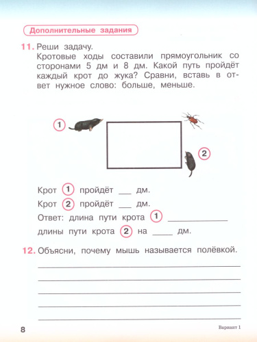 Комплексная проверочная работа(*) 1 класс (I уровень сложности). Рабочая тетрадь