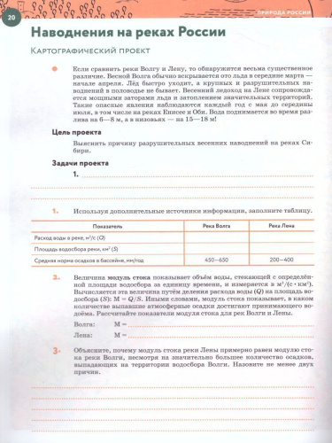 География 8 класс. Атлас для проектных работ