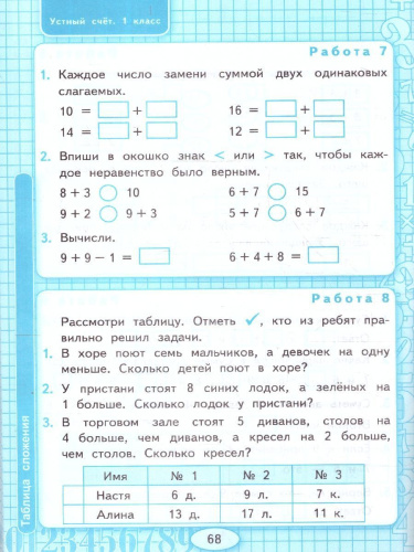 Математика 1 класс. Рабочая тетрадь. Устный счет. ФГОС