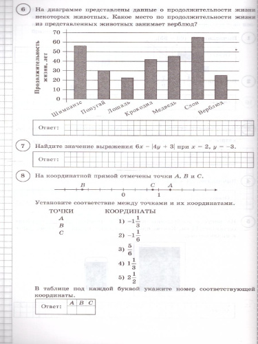 ВПР. Математика 6 класс. 15 вариантов. ФИОКО. Типовые задания. ФГОС