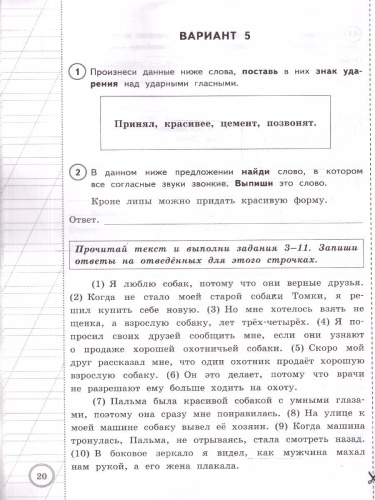 ВПР Русский язык 4 класс. 10 вариантов. Типовые задания. ФГОС Новый