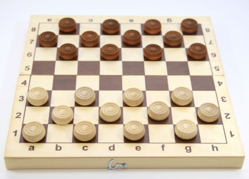 Игра настольная "Шашки" деревянные