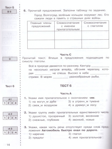 Итоговые тесты по Русскому языку для 3 класса