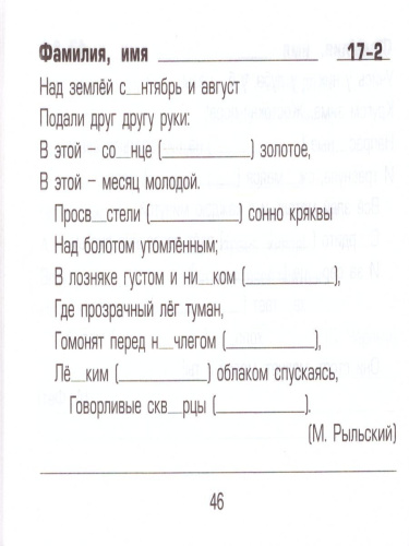 Русский язык 4 класс. Вставь букву! Самостоятельные работы