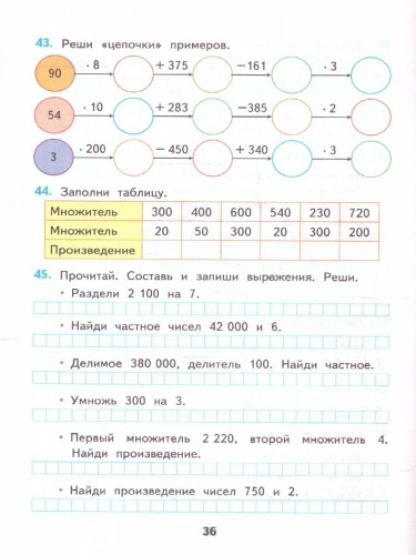 Математика 4 класс. Рабочая тетрадь. Часть 2. ФГОС