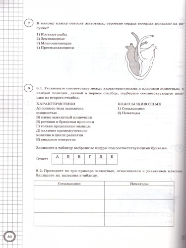 ВПР Биология 7 класс. 10 вариантов ТЗ ФГОС 120 стр