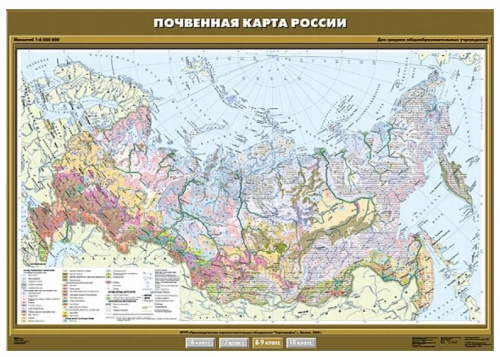 Карта Почвенная карта России (100x140см)