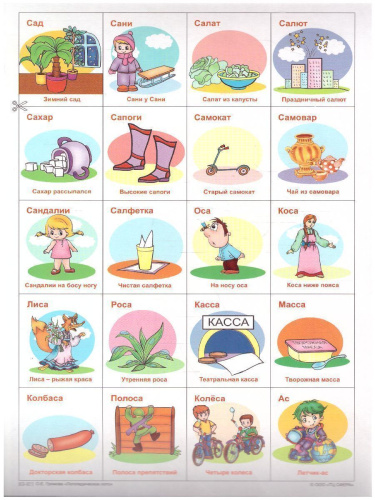 Логопедическое лото. Учим звуки С-С'. Игры для автоматизации произношения звуков и развития речи