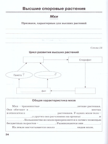 Биология 6 класс. Рабочая тетрадь. Растения. Бактерии. Грибы. Лишайники. К учебнику Трайтака