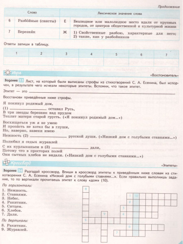 Литература 6 класс. Рабочая тетрадь в 2-х частях. Часть 1