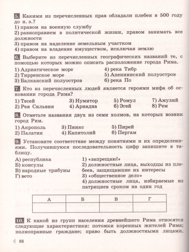 История древнего мира 5 класс. Проверочные и контрольные работы к учебнику А.А. Вигасина. ФГОС