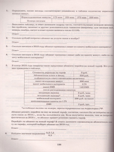 ОГЭ 2022 Математика 50 вариантов ТВЭЗ