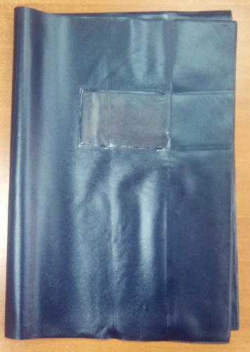 Обложка для классного журнала с прозрачным кармашком синяя