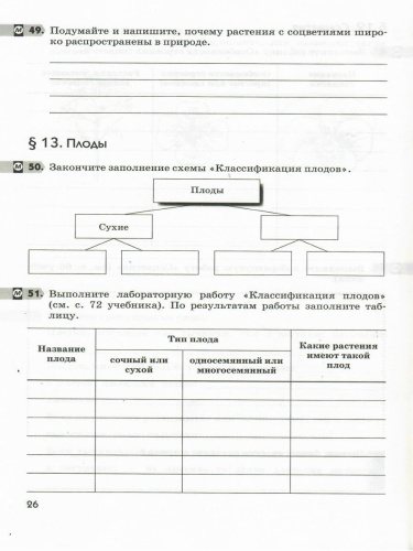 Биология 6 класс. Многообразие покрытосеменных растений. Рабочая тетрадь. С тестовыми заданиями ЕГЭ. Вертикаль. ФГОС