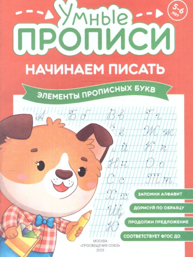 Начинаем писать 5-6 лет. Комплект из 4-х пособий. Прописи