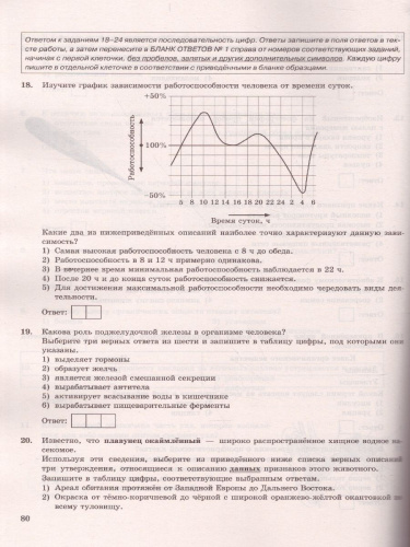 ОГЭ 2022 Биология 12 вариантов ТВЭЗ