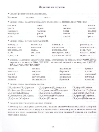 Русский язык 1 класс. Задания для повторения и закрепления учебного материала