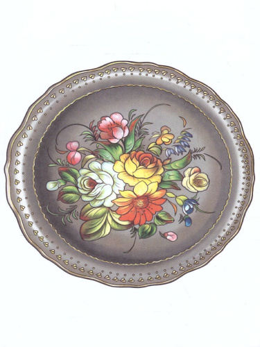 Раскраска "Жостовская роспись"