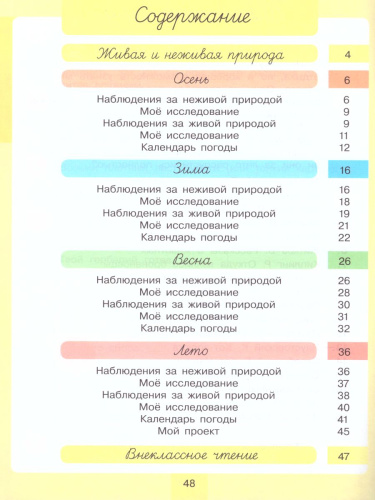 Дневник наблюдений. Окружающий мир 2 класс