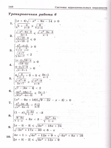 Иррациональные уравнения и неравенства. Практикум. Тренинг. Контроль