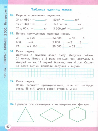 Математика 4 класс. Рабочая тетрадь. Часть 1. ФГОС Новый