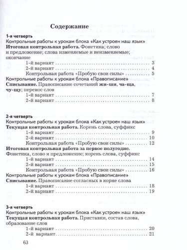 Русский язык 2 класс. Тетрадь для контрольных работ. К новому учебному пособию