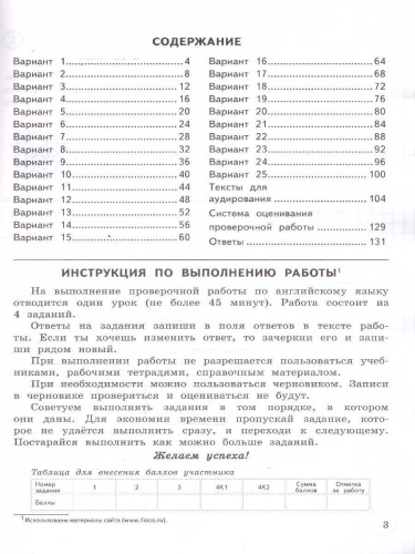 ВПР Английский язык 4 класс. 25 вариантов. Типовые задания с аудированием