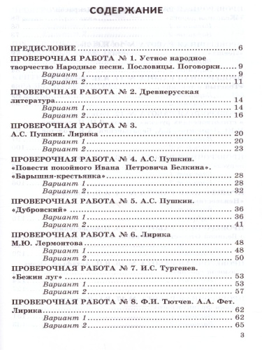 Литература 6 класс. Проверочные работы. ФГОС