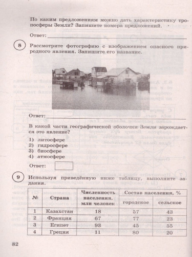 ВПР. География 6 класс. 15 вариантов. ФИОКО СТАТГРАД ТЗ ФГОС