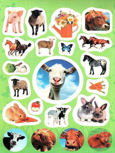 Наклейки Животные фермы/100 наклеек(Росмэн)