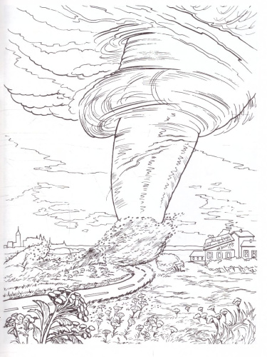Раскраска "Стихийные явления природы"