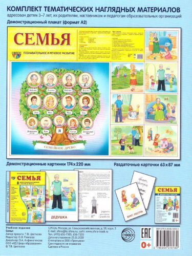 Демонстрационные картинки СУПЕР. Семья. 16 демонстрационных картинок с текстом 173х220 мм