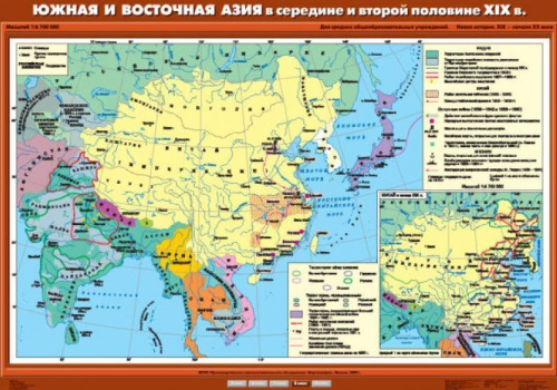 Комплект настенных учебных карт. История Нового времени конца ХIХ-ХХ вв. 8 класс