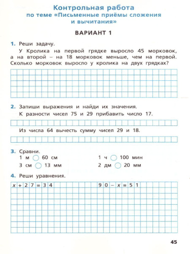 Самостоятельные и контрольные работы по Математике 2 класс. К УМК Моро