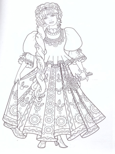 Раскраска Россиночка "Дымковская роспись"