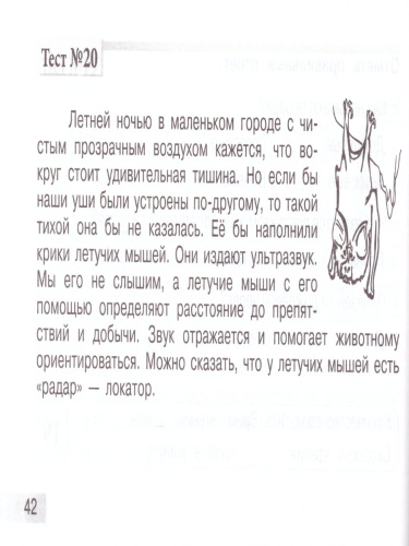 Блицконтроль чтения и понимания текста 4 класс. Часть 1 А5