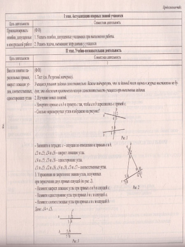 Геометрия 7 класс. Технологические карты уроков по учебнику Л.С. Атанасяна