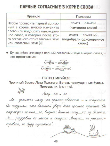 Все правила русского языка с наглядными примерами, контрольными и тренировными упражнениями 1-4 класс
