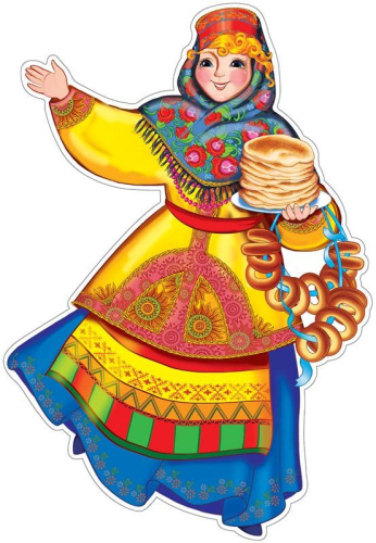 Плакат вырубной Девушка масленица Ф-14319/А3 (с блестками в лаке)(Сфера)