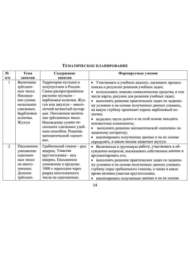 Увлекательное путешествие с математикой 4 класс. Программа внеурочной деятельности