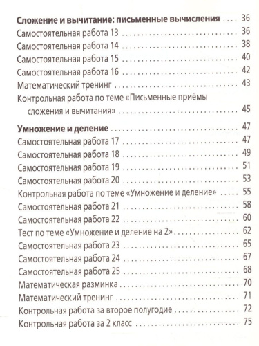 Самостоятельные и контрольные работы по Математике 2 класс. К УМК Моро