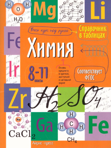 Химия 8-11 класс. Справочник в таблицах