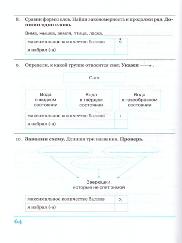 Комплексная итоговая работа 3 класс. Вариант 1. Тетрадь 1. Тетрадь 2 (комплект)