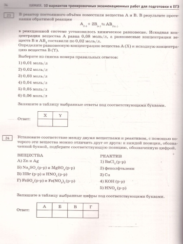 ЕГЭ 2026 Химия. 10 тренировочных вариантов экзаменационных работ. ФИПИ