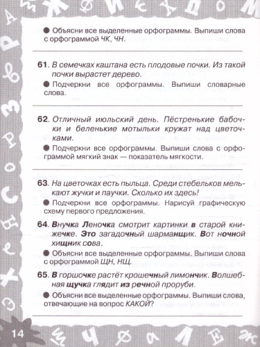Русский язык 2 класс. Мини-задания на все правила и орфограммы