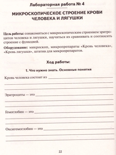 Биология. Лабораторный практикум для основной школы. Раздел Человек