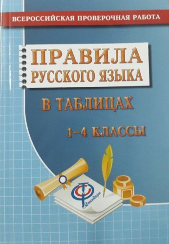 Русский язык Правила русского языка в таблицах 1-4 класс. ФГОС