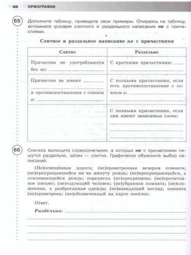 ВПР Русский язык 7 класс. Рабочая тетрадь