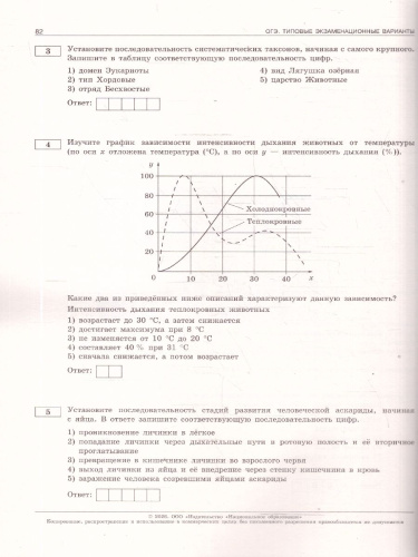 ОГЭ 2026 Биология: типовые экзаменационные варианты: 10 вариантов